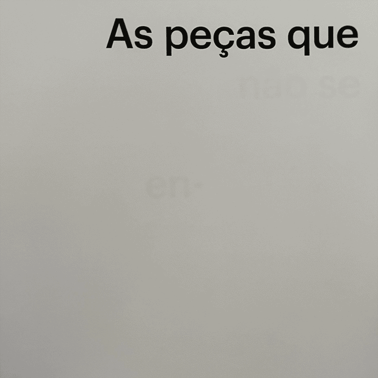 As peças que não se encontram